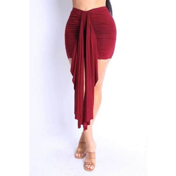 Womens Sexy High Waist draped drop Ruched Short Mini Skirt Small Medium Large - Picture 8 of 8